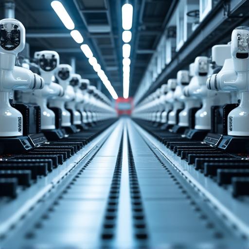 A perfectly optimized and clean assembly line